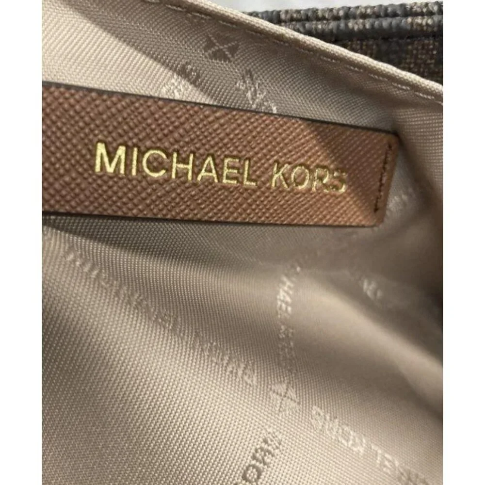 Michael Kors Brown Signature PVC Monogram‎ Shoulder Bag With Adjustable Strap